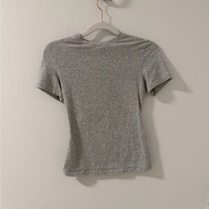 SKIMS Light Gray Short Sleeve Tee